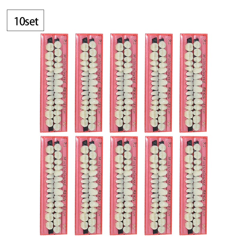 Teeth Whitening Shade Guide - 28 Teeth Dental Resin Denture Set