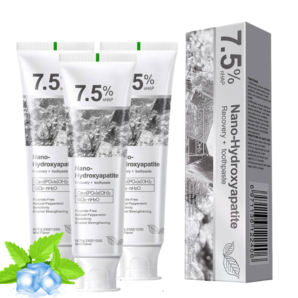 Hydroxyapatite Toothpaste - 7.5% Nano Hydroxyapatite Toothpaste Whitening Gentle