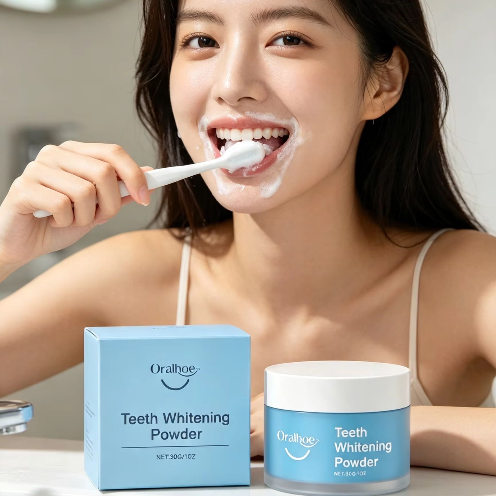 Teeth Whitening Zimba - Oralhoe Tooth Powder for Brushing Teeth
