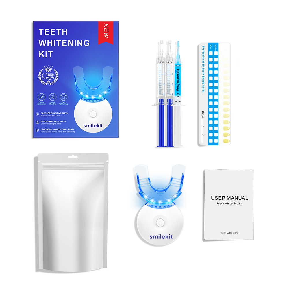 Teeth Whitening Kit - 5X LED L - Teeth Whitening Gel Peroxide review and price