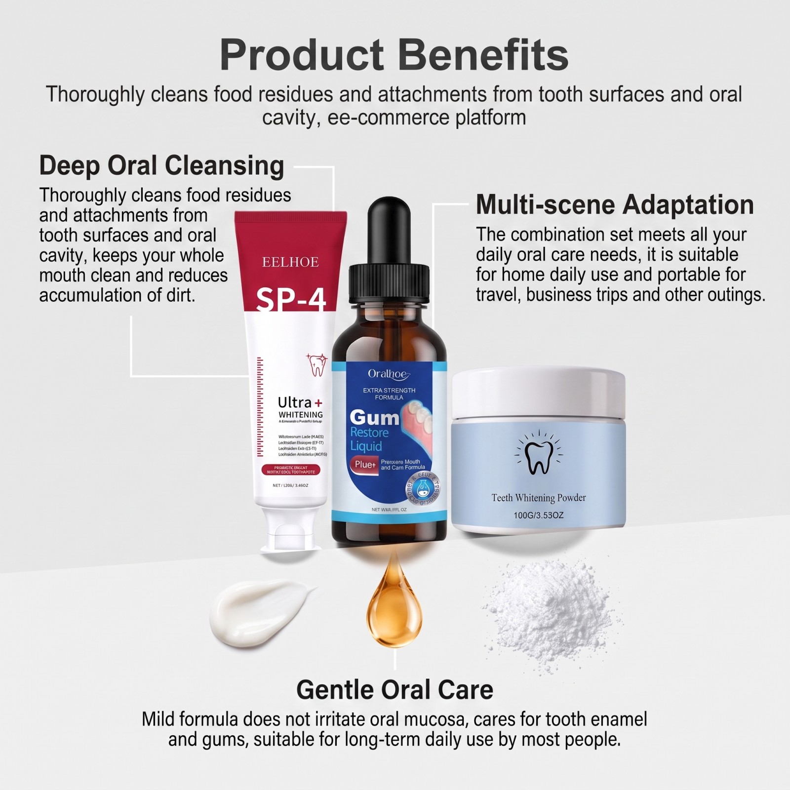 Oral Care Combo Set Whitening  - Teeth Whitening Gel Peroxide review and price